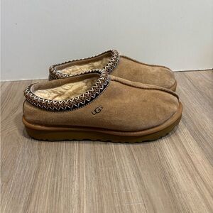 UGG Tasman Chestnut Sheepskin Braid Suede Upper Women's Slippers Size 8